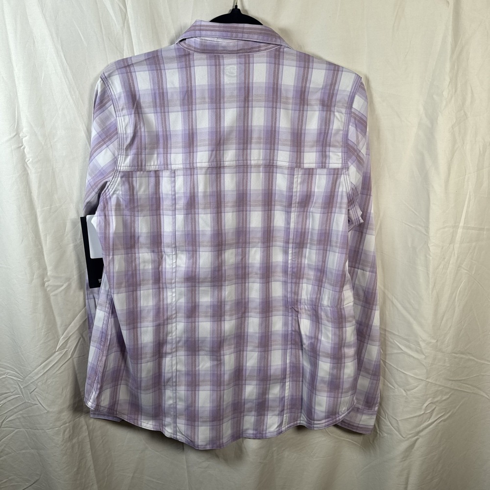 Dickies Snap Shirt Womens M Purple Plaid Cooling Utility Workwear NWT - Picture 9 of 14